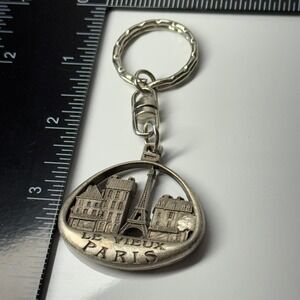 Le Vieux Paris Keychain‎ Eiffel Tower Buildings Made in France Souvenir Charm